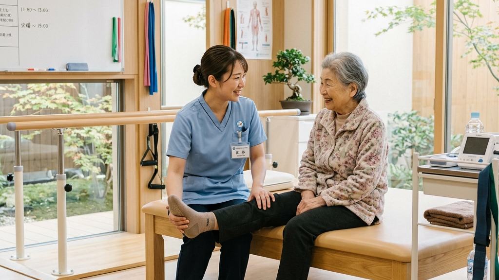 Chuyên gia Nhật Bản đang tham quan khu vực phục hồi chức năng tại Takara Wellness.